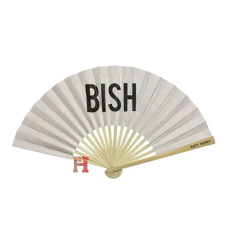 Wholesale Handicraft Natural Color Custom Printed Paper Bamboo Hand Fans