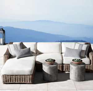 Modern Luxury All Weather Patio Garden Hotel Pool <b>Rattan</b> Set Outdoor Leisure Furniture Modular <b>Sofa</b>-Chaise Sectional - Product Image 6