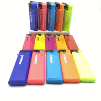 Briquet jetable en plastique de haute qualité pour fumeurs, allumage piézo, coupe-vent, pour le camping et les activités de plein air