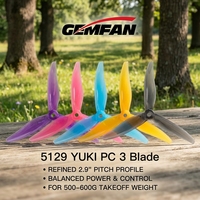 Hélices de course GEMFAN 5129 YUKI 5 pouces à 3 pales en PC pour drones FPV – Vente en gros pour applications moteurs 2306 2207