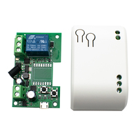 Récepteur de moteur de porte de garage 433 MHz AC DC 12V 24V 7-32V Télécommande de portail 433,92 MHz Interrupteur Fonctionne avec le code roulant HCS301