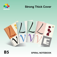 Cahier d'exercices scolaire luxueux à double spirale, impression plastifiée, couverture souple, option logo personnalisé, format A5