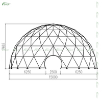 Dôme de projection - Solution de branding extérieur avec tissu PVC imperméable et résistant à la neige, logo personnalisé