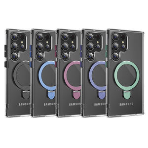 Funda de teléfono transparente con soporte para <span class=keywords><strong>Samsung</strong></span> para <span class=keywords><strong>Galaxy</strong></span> S23 S10 A51 A72 con soporte magnético oculto para teléfono móvil para S25 S24 - Product Image 3