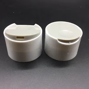 Matte surface white double wall disc top cap for lotion bottle