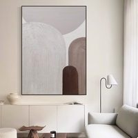 Décorations modernes personnalisées Arche en plâtre Peinture beige pure 3D pour la maison Peinture minimaliste sur toile Logo personnalisé à l'huile Art 3d