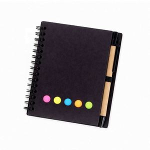 Custom Logo Kraft Paper Notepad Memo <b>Pad</b> Sticky Notes Organizer Spiral Bound <b>Notebook</b> with Ballpoint Pen - Product Image 3