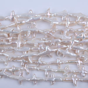 Cadena de Perlas de Agua Dulce Naturales con Orificio Vertical Cruzado de Estilo Barroco, Perlas Sueltas para DIY, Venta al por Mayor en Zhuji - Product Image 3