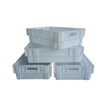 Bacs de rangement robustes et empilables en plastique pour aliments, 180 unités, pour le transport de poissons