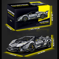 Technics Racing Car Kit de modèle de collection Supercar à l'échelle 3392 1/8 peut être mis à niveau vers un bloc de construction de voiture de sport RC pour enfants adultes