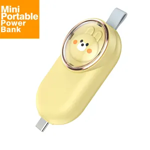 1500 Mah cep anahtarlık acil cep telefonu küçük taşınabilir şarj Pod Powerbank Mini güç bankası Iphone ve Android USBC