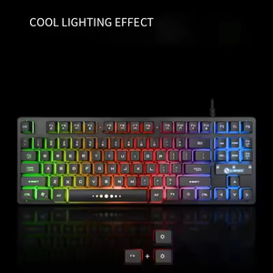 High-quality 87 Keys Eat Chicken Character Luminous Gaming Hover <b>Keyboard</b> Laptop Desktop Mechanical Feel Esports Gaming <b>Keyboard</b> - Product Image 5