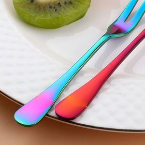 Fourchettes à fruits créatives en acier inoxydable pour la maison, hôtel, restaurant, vaisselle de dessert, gâteau, finition miroir Guangdong - Product Image 5