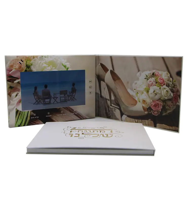 promotion Advertising video brochure card 7inch in print lcd screen book digital catalog