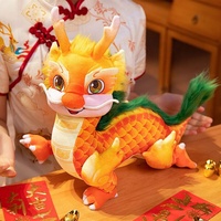 Jouet en peluche d'animal en peluche chaud de l'année du dragon chinois personnalisé populaire