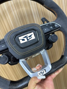 Ajuste para Audi C8 A6 S6 RS6 A7 S7 RS7 RS5 RS4 <span class=keywords><strong>RS3</strong></span> A5 A3 A4 A1 Q3 Q5 Q7 Q8 C7 C6 S1 S3 S4 S5 LED volante de fibra de carbono - Product Image 4