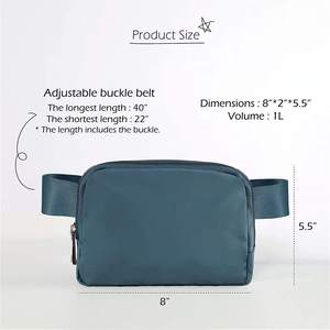 Qetesh Heuptas Custom Groothandel Crossbody Pouch Kleurrijke Lichtgewicht Mode Gym Sport Verstelbare Waterdichte Heuptasje - Product Image 6