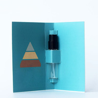 Petit flacon de parfum miniature 1ml 1,5ml 2ml 2,5ml 3ml 5ml, flacon personnalisé avec logo, tube en verre, atomiseur, flacon vaporisateur avec carte échantillon