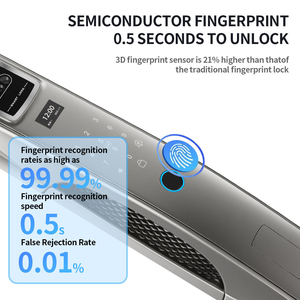 Serrure intelligente avec reconnaissance faciale 3D, interphone vidéo, application Tuya <span class=keywords><strong>Wifi</strong></span>, déverrouillage par carte NFC, <span class=keywords><strong>code</strong></span> RFID pour porte en bois, serrure numérique - Product Image 3