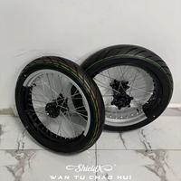 Roues Supermoto personnalisées de 17 pouces avec pneus CST NK01 compatibles avec Surron Ultra Bee, moyeu et écrou de jante couleur personnalisée, ensemble de roues complet