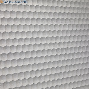 Panneaux muraux intérieurs en fibro-<span class=keywords><strong>ciment</strong></span> texturés en <span class=keywords><strong>nid</strong></span> <span class=keywords><strong>d</strong></span>'<span class=keywords><strong>abeille</strong></span> 3D ignifuges modernes pour projets personnalisés - Product Image 2