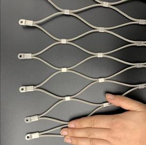 Nhà Máy Trực Tiếp Miễn Phí Mẫu Thép Không Gỉ Dệt Linh Hoạt Đàn Hồi Con Công Lưới Dây Dây Hàng Rào Cáp Lưới - Product Image 1