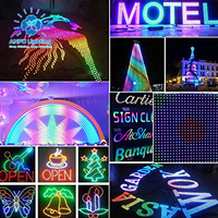 ANPU 12V Adressable Pixel LED Bande IP65 Étanche DC5V Flexible Noir PCB WS2811 Télécommande APP Contrôle pour Paysage App Contrôle
