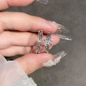 Anillos De Pareja Platinum Plated <b>Ring</b> Thorn Clover <b>Ring</b> Female Forest Sweet and Fresh Finger Fashion Open <b>Adjust</b> <b>Ring</b> - Product Image 3