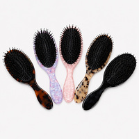 Peigne démêlant à coussin d'air en poils de sanglier et nylon avec manche en acétate écologique, contrôle du sébum, pour tous types de cheveux