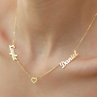 Collier Cœur Personnalisé en Acier Inoxydable Plaqué Or, Chaîne Ras du Cou Tendance pour les Fêtes, Idéal pour le Dropshipping – Nouvelle Collection, Vente Flash