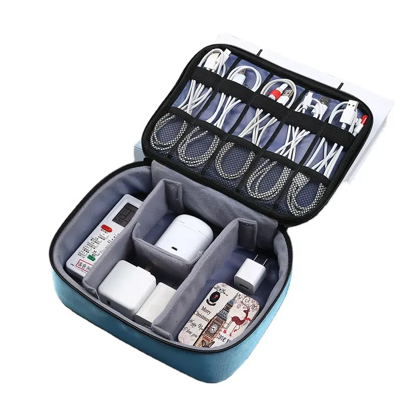 3-layer Multi-Functional Digital Storage Bag Electronic Accessories Travel Organizer Bag Data Cable Organizer