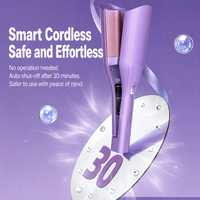 Plancha de Pelo Corta y Larga, Versátil, de Estilizado Rápido, con Ondas Profundas, Ligera, Control de Frizz, para Uso Diario, Salón y Viajes