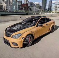 Capot en fibre de carbone de style transparent pour capot de moteur de voiture Mercedes Benz W204 C63 AMG