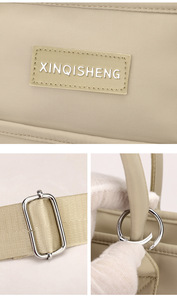 Bolsa Transversal Portátil para Mãe e Bebê, Resistente à Água, Alta Capacidade, Ultra Leve, Nylon Multifuncional, Cinza Claro para Passeios - Product Image 4