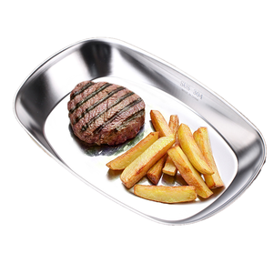 Assiette romaine en acier inoxydable 304 de qualité alimentaire - Assiette de rangement pour la préparation des <span class=keywords><strong>repas</strong></span> - Product Image 4