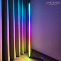 Lampe de sol moderne RGB à LED avec application et télécommande, réglable en hauteur, pour décoration intérieure de club, style Move Melody Music