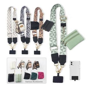 Wholesale Custom <b>Polyester</b> Crossbody Phone <b>Lanyard</b> With Zipper Wallet Durable Mobile Universal Cell Phone Purse Strap - Product Image 4