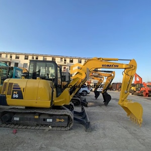 Excavadora de cadenas usada de segunda mano para demolición y construcción, importada de Japón, excavadora Komatsu PC56 de 5 toneladas en venta - Product Image 1