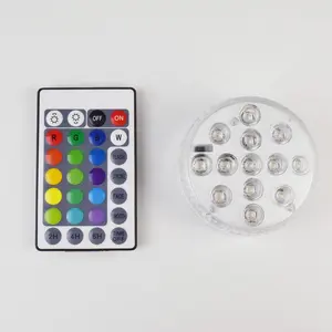 Lampe de plongée LED pour aquarium à 13 LED, lumière colorée changeante, lampe submersible sous-marine avec télécommande pour vase, piscine, aquarium, décoration - Product Image 1
