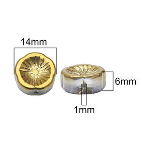 Patrón de flor de ilusión de Aurora transparente de hielo de cristal plateado con cuentas de flores coloridas DIY pendiente hecho a mano - Product Image 4