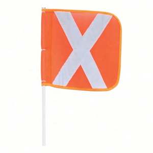 Bandera de advertencia de seguridad para vehículos todoterreno de minería y construcción, 6/8/10 pies, con tubo de fibra de vidrio - Product Image 3