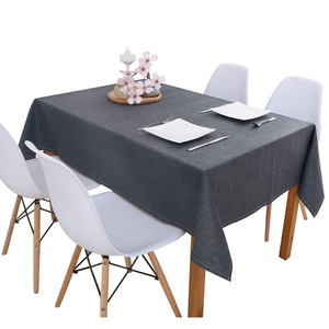 Nappe rectangulaire en coton et lin Little Cloth Maker, couleur unie, résistante à la chaleur, imperméable, pour usage domestique - Product Image 5