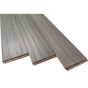 Plancher en <span class=keywords><strong>bambou</strong></span> d'ingénierie de haute qualité Plancher en <span class=keywords><strong>bambou</strong></span> massif Chêne en bois gaufré de couleur grise - Product Image 1