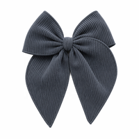Nœud à cheveux classique en velours côtelé vintage pour l'automne, grand nœud en velours côtelé motif baleine, accessoires pour enfants, filles, adolescentes et femmes