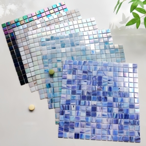 Mosaïque de verre pour piscine Carreaux de mosaïque pour piscine et zone humide Base de <span class=keywords><strong>douche</strong></span> et murs Villa - Product Image 2