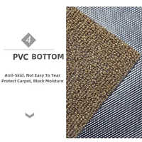 Tapis commercial intérieur/extérieur rembourré, lavable, à boucles, en PP, à rayures complètes, avec envers en PVC