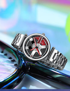 Svj femme Voiture Roue Montres De Luxe Quartz Montres Homme <span class=keywords><strong>Horloge</strong></span> En Acier Inoxydable Étanche Montre pour femme Relogio Masculino - Product Image 2