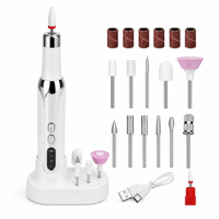 Ponceuse à ongles électrique sans fil 15000 tr/min, rechargeable, portable, avec moteur sans balais, forme stylo