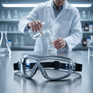 Gafas de seguridad ajustables a prueba de polvo CE EN166 Diadema ajustable Protección contra partículas de alta velocidad Lente - Product Image 1