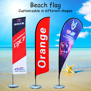 Hızlı teslimat süresi uçan plaj bayrağı Banner promosyon reklam rüzgar açık özel baskı bayrakları - Product Image 6